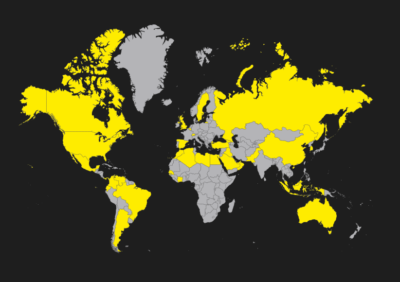 Global reach map